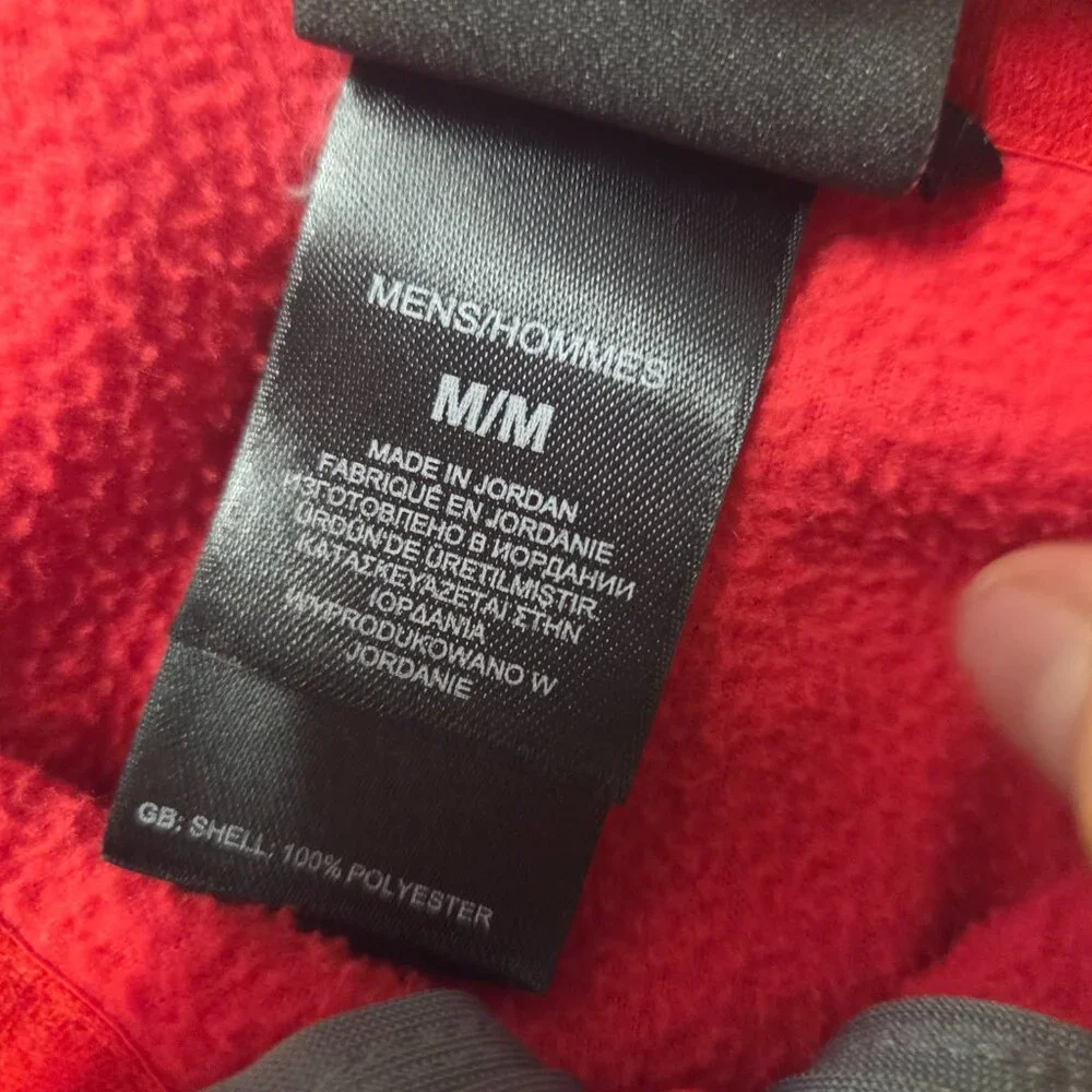 North Face Fleece Pullover – Bright Red, Size‎ Medium 1/4 zip Collard Neck